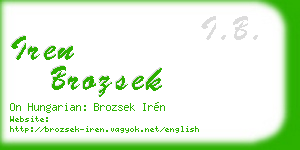 iren brozsek business card