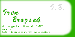 iren brozsek business card